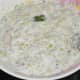 Cabbage onion raita is ready! Garnish with finely chopped coriander leaves, if desired.