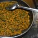Step eight: Fenugreek zunka is ready. Turn off the stove. Don't cover the pan. Transfer the curry to a serving bowl.