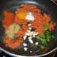 Step 8: Add cashew paste. (I could not do it.) The paste gives a thick texture to this gravy. Saute till you get a nice aroma from the roasted cashew nuts. Add all the spice powders as per list.