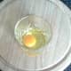 Egg for frying is firstly broken in to a small glass