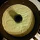 Pour your batter evenly into your bundt pan. Shake it gently to level it out if need be. Bake it at 350 F for 1 1/2 hours. Do not peak at it until the timer says 30 minutes. Be very quiet about it. 
