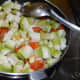 Add the chopped bottle gourd. Throw in some salt and mix well. Stir-cook for 3&ndash;4 minutes. 
