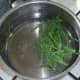 Samphire is blanched in boiling water