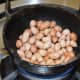 Step two: Roast peanuts. Remove the skin when they cool down.