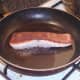 Turned salmon fillet