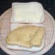 Omelette is laid on bread