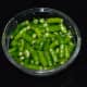 Step one: Rinse the chilies and pat them dry. Collect them in a bowl.