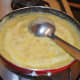 Step eight: Bring the mix to a boil. Check for the salt. Adjust the consistency by adding water. This soup should be moderately thick. Turn off the stove.