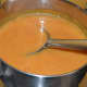 Step eight: Transfer the puree to a saucepan. Add salt and sugar. Add water to adjust the consistency. Bring the mixture to a nice boil. Turn off the stove. Now the soup is ready!
