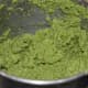 Step one: Make green coriander chutney as per instructions. Collect it in a bowl.