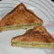 Green coriander chutney bread sandwich