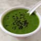 Enjoy sipping this awesome spinach puree soup with white sauce.