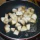 Step two: Saute sweet potato dices in 1/2 tsp butter or olive oil for two minutes.