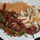 The spice mix ready to grind