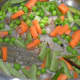Step four: Add veggies, slit green chilies and some salt. Stir-cook for 3 minutes.