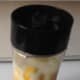 Mango cubes with condensed milk