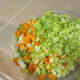 Chopped vegetables.