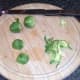Brussels sprouts are trimmed and shredded