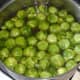 Brussels sprouts are simmered in ham stock