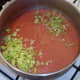 Celtuce and celery leaves are added to soup