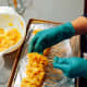 I recommend putting on gloves if you don't want the yellow color (from the turmeric) to stain your hands.