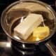 I start by melting my cream cheese and butter over medium heat.