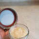 I filled a glass jar with my onion powder very carefully, and labeled the lid.