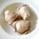 Poached chicken thighs