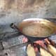 Oil rises to the surface as the coconut milk cooks.