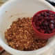 Immediately pour it into a bowl and stir to dry. Then add in your cranberries.