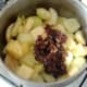 Prepared apples with pineapple and mincemeat