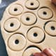 Use a nozzle tip to make a circle in the middle.