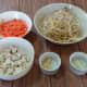 Some of the ingredients for vegetarian lumpiang togue.