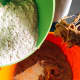Gradually add the flour mixture into the wet mixture.