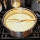 Your pudding's color will depend on the brilliance of your egg yolks.