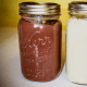 On the left is a dark chocolate variation using goat's milk, and flour as a thickener (I ran out of cornstarch!). On the right is traditional vanilla.