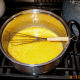 Finish whisking together, adding a dribble of milk as necessary to achieve blendedness.