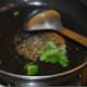 Step one: Heat the oil in a deep-bottomed pan. Add mustard seeds. Let them pop up. Throw in the cumin seeds. Let them crackle. Add curry leaves and saute.