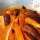 The eggplant curry is ready to be served. Enjoy!
