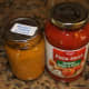 Canned veggie starter mix and a jar of store-bought tomato pasta sauce