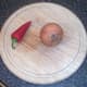 Red chilli and onion