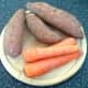 Medium sized sweet potatoes and carrots