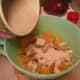 Mix the dry ingredients in a small bowl and add them to the cooled, baked pumpkin.