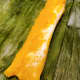 Unwrap the banana leaf to find the delicious lepat labu. Enjoy! 