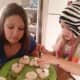 Decorating polar bear cupcakes