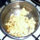 Mash is added to softened onion