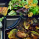 Glazed salmon bento box