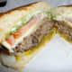 Swiss mushroom burger