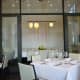 Looking into a private dining area from the main room
