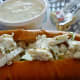 Crab roll with clam chowder